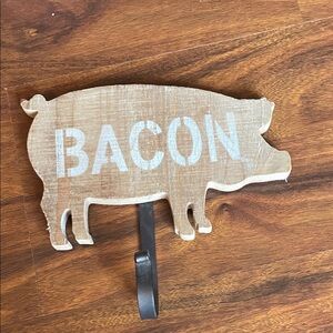 Hobby Lobby Tan Pig BACON Wall Hook